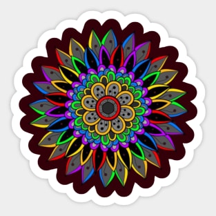 Colorful Flower Mandala 2 Sticker